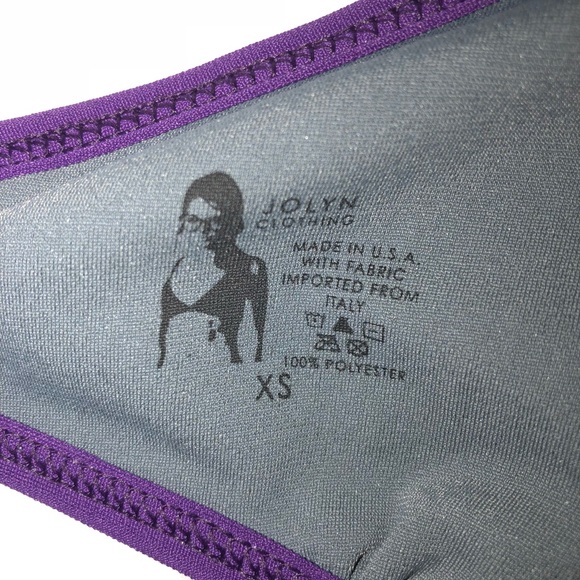 Purple Jolyn Triangle Swim Top - Picture 3 of 5